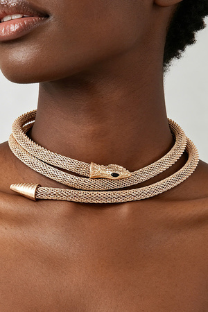 Modern Snake Wrap Choker Necklace