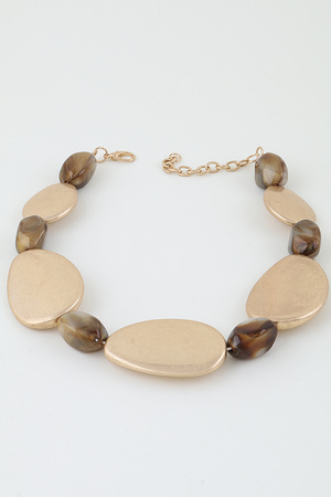 Modern Stone Beaded Statement Necklace