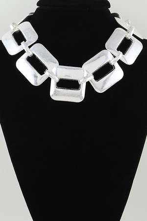 Polished Block Chain Necklace