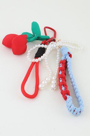 Cherry Ribbon Tassel Bag Charm
