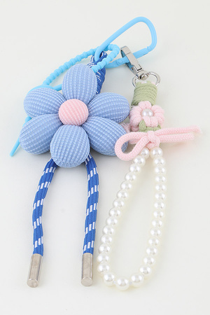 Pearl Flower Tassel Bag Charm