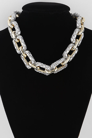 Double Jeweled Chain Necklace