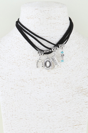 Good Luck Cowboy Charms Necklace