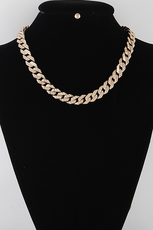Aztec Pattern Diamond Cut Chain Necklace