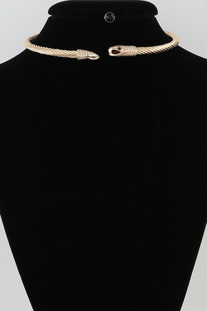 Twisted Snake Choker Wrap Necklace