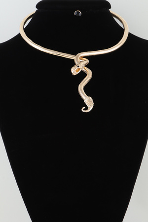 Slithering Snake Choker Wrap Necklace