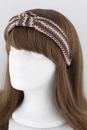 Ethnic Pattern Knotted Headband