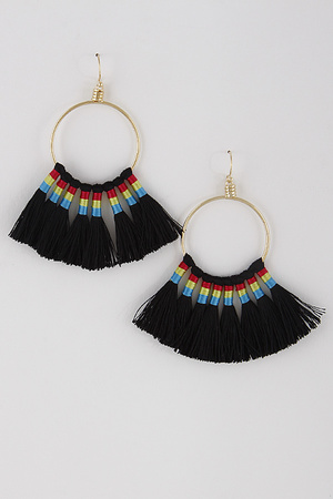 Aztec Inspired Tassel Fringed Earrings 7GCD2