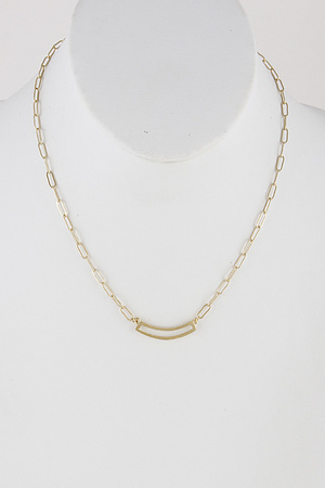 Chainlink Curved Bar Necklace 9EBE4