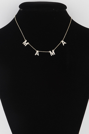 Jeweled MAMA Necklace