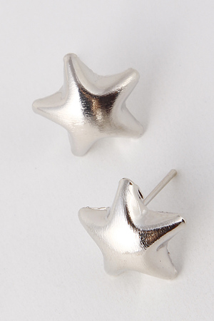Shiny Smooth Star Stud Earring 5EBB4