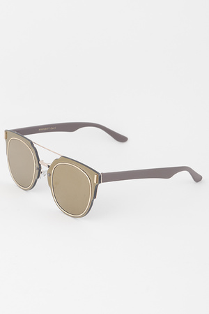 Reflective Unique Round Sunglasses