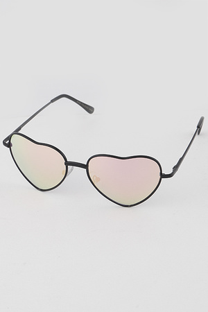 Heart Mirrored Sunglasses