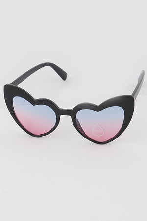 Oversized Heart Cat Eye Sunglasses