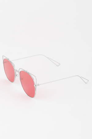 Pouble Thin Cateye Sunglasses