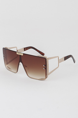 Open Square Shield Sunglasses