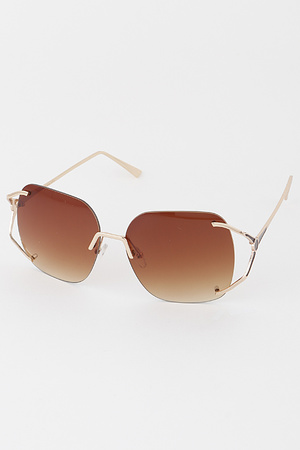 Trendy Gold Framed Sunglasses