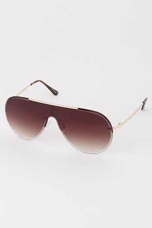 Straight Browline Sunglasses