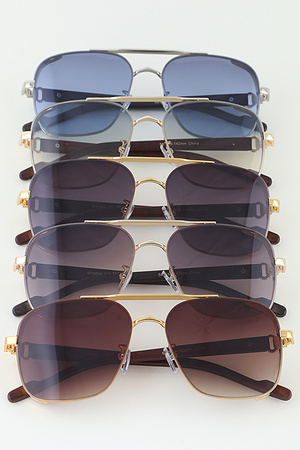 Bolted Straight Aviator Sunglasses