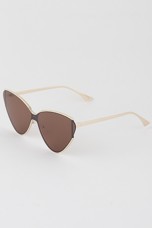 Modern Lined Cateye Sunglasses