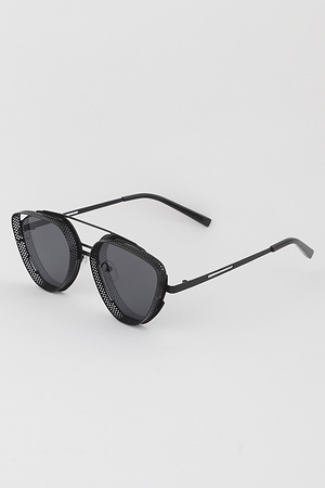 Black Over Rim Sunglasses