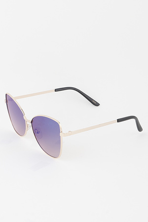 Minimal Tinted Cateye Sunglasses