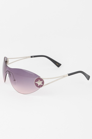 Rimless Star Shield Sunglasses