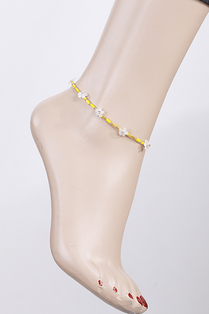 Beaded Flower Anklet