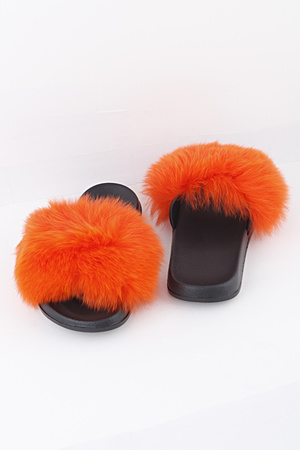 Fox Fur Slippers