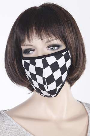 Checkered Print Mask