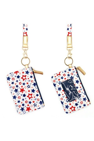 AMERICAN FLAG STAR ID WALLET & DETACHABLE LANYARD