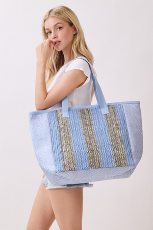 Nautical Stripe Tote Bag