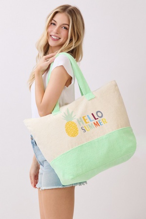 Hello Summer Terry Tote