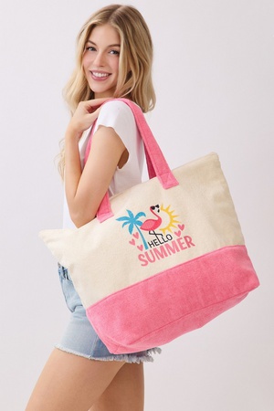 Hello Summer Terry Tote