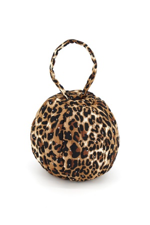 Rhinestone Studded Quilted Puffer Round Ball Bag With Top Handle