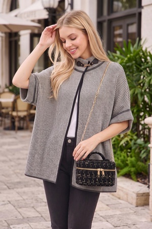 Tweed Vanity Chain Bag With Top Handle