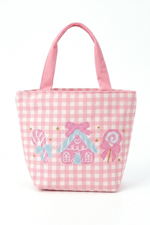 Sweet Candy House Gingham Tote