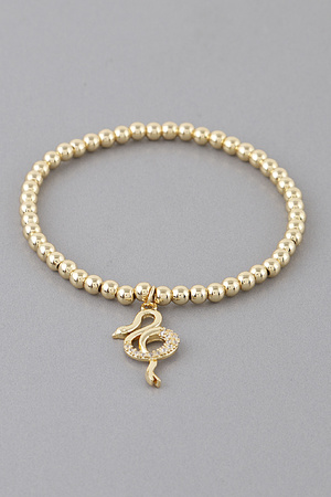 Bejeweled Snake Charm Bracele