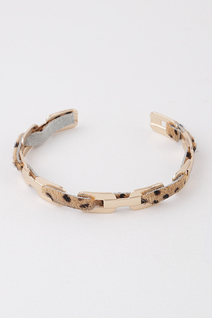 Animal Print Link Chain Bracelet