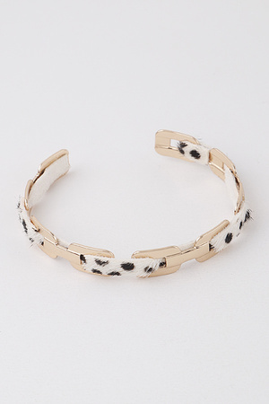 Animal Print Link Chain Bracelet