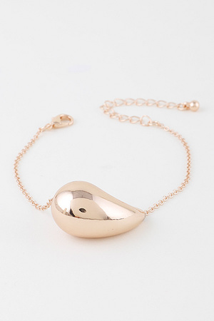 Super Shiny Teardrop Statement Pendant Bracelet
