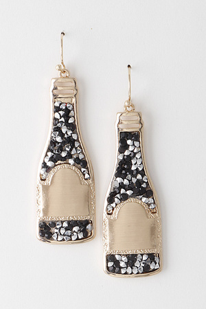 Luxury Beer Bottle Earrings