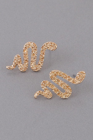 Textured Snake Stud Earrings