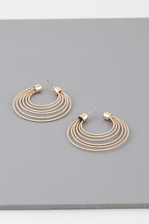 Multi Beaded Hoop Earrings