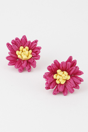 Two Toned Flower Stud Earrings