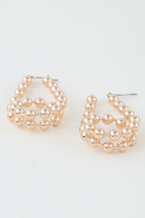 Beaded Loop N Hoop Earrings