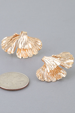 Shiny Coral Stud Earrings