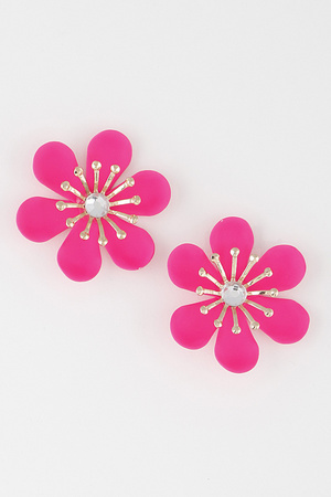 Jewel Flower Stud Earrings