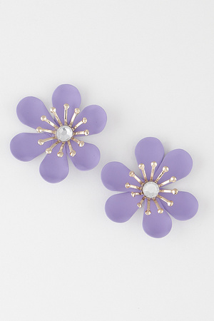 Jewel Flower Stud Earrings