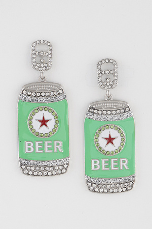 Jeweled Beer Earrings